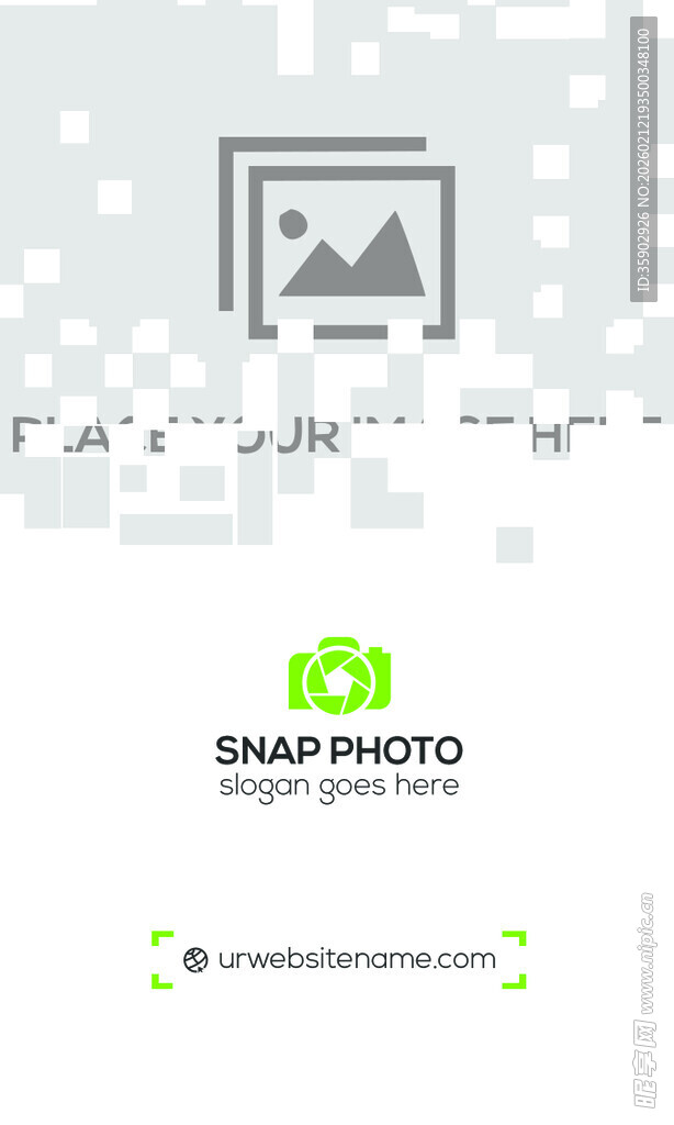 高端简约绿色名片模板 