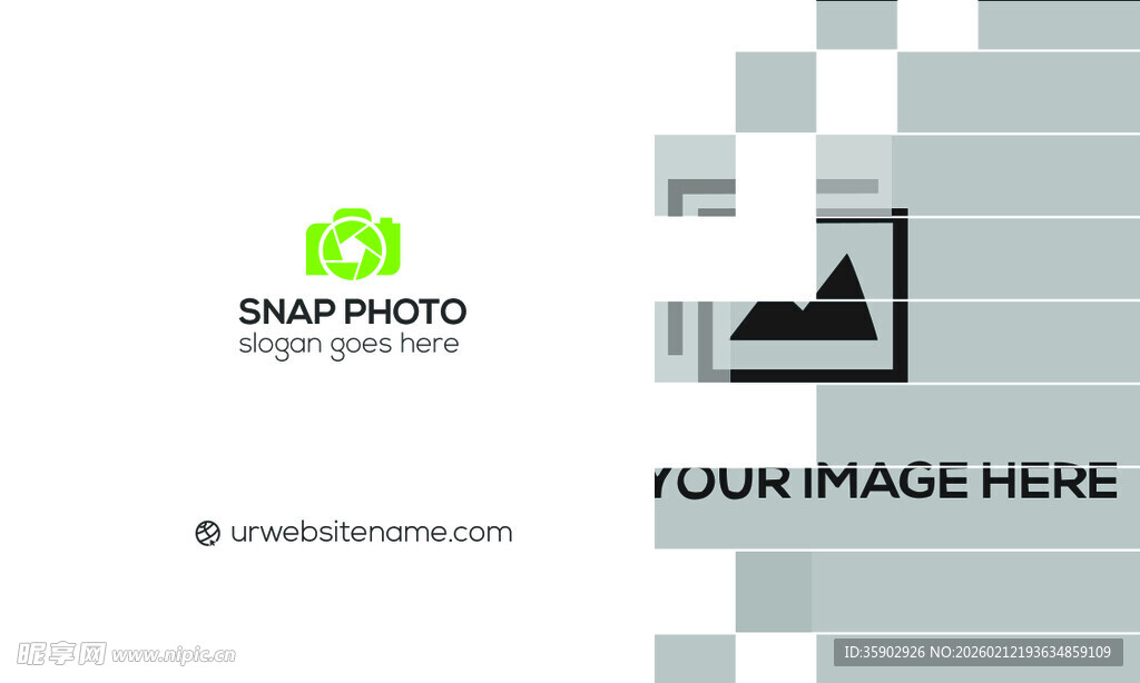 高端简约绿色名片模板 