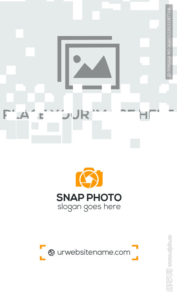 高档橙色简约名片