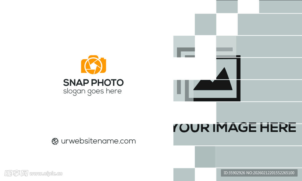 高档橙色简约名片