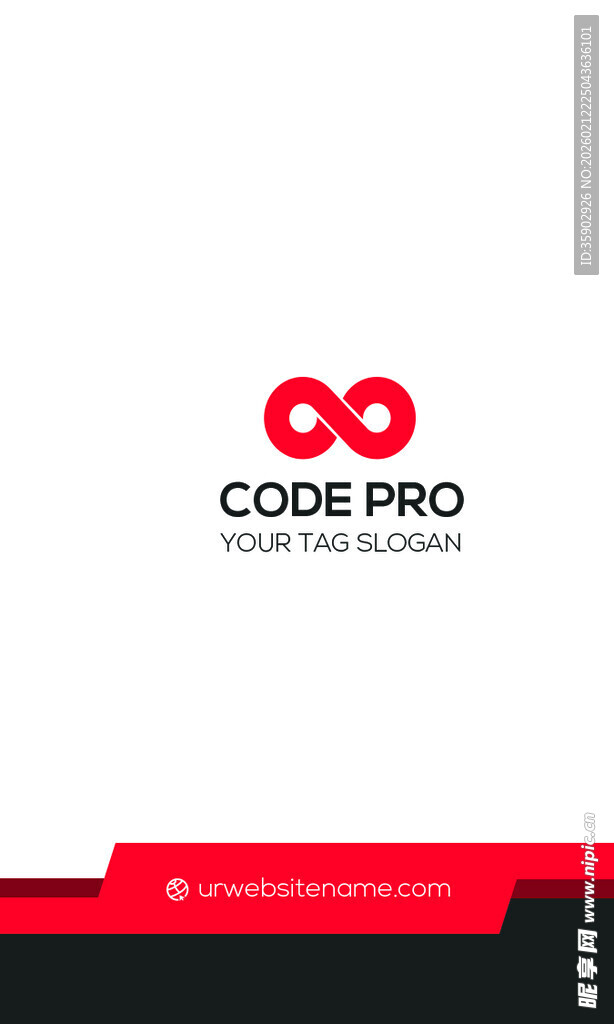 高档红色简约名片