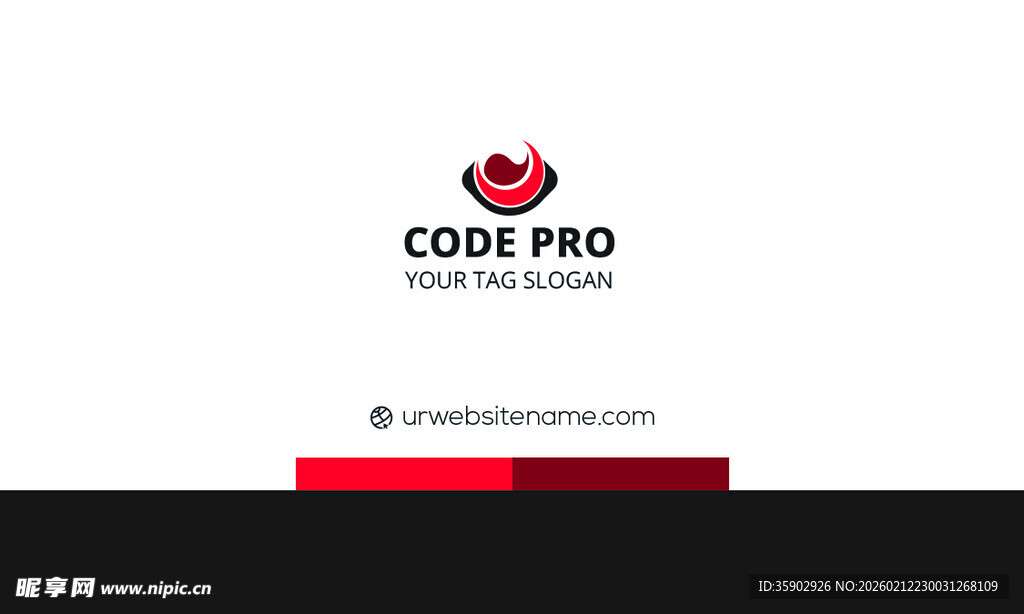 高档红色简约名片