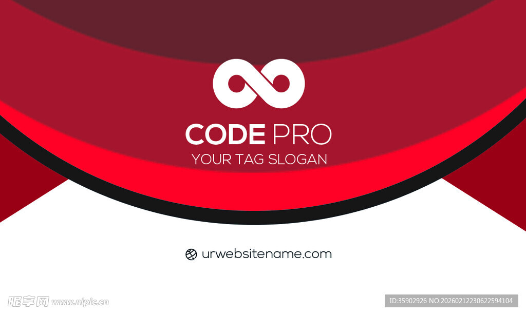 高档红色简约名片