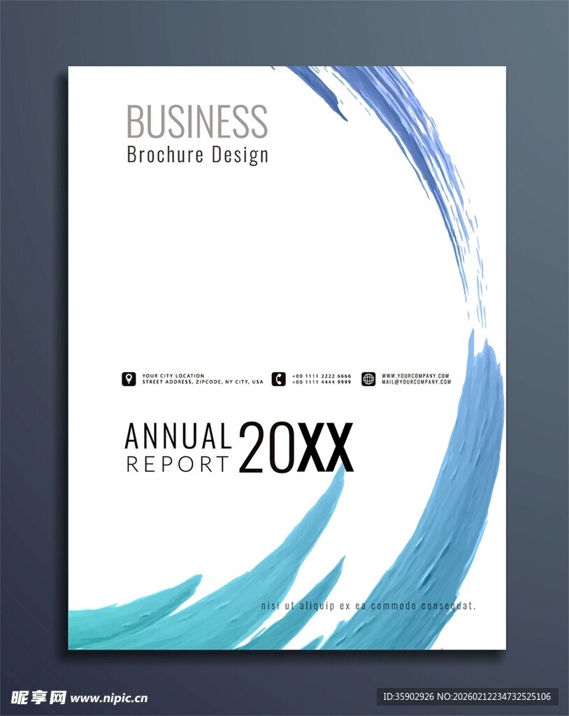 商务风年度报告封面设计