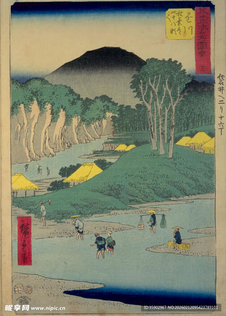 日式风景绘卷中的河畔景致