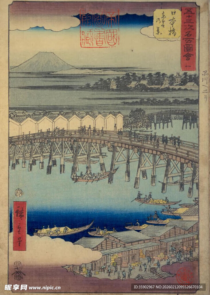 江户时代港口繁忙景象