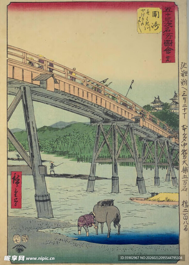 江户时代桥梁风景绘