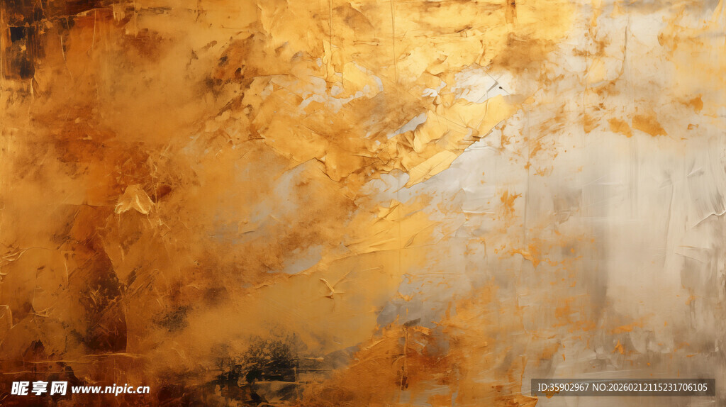 金色斑驳纹理抽象背景图