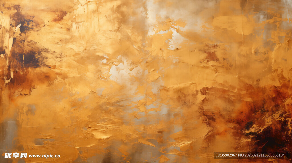 抽象橙黄纹理艺术画作