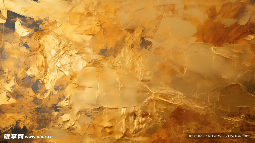 抽象艺术风格的暖色调画作