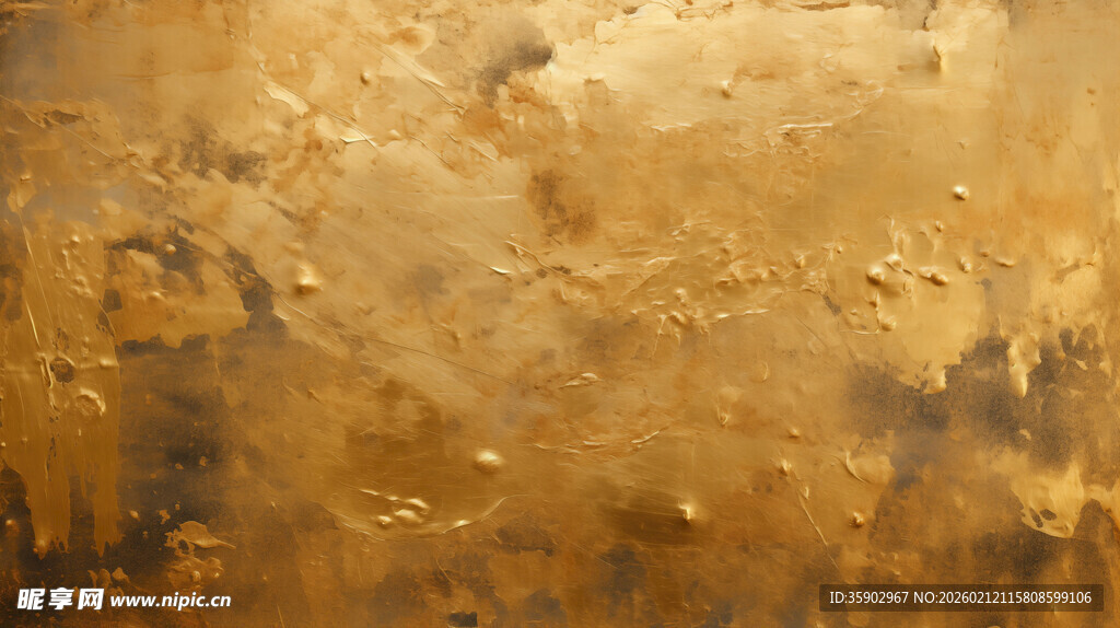 复古斑驳金色墙面纹理
