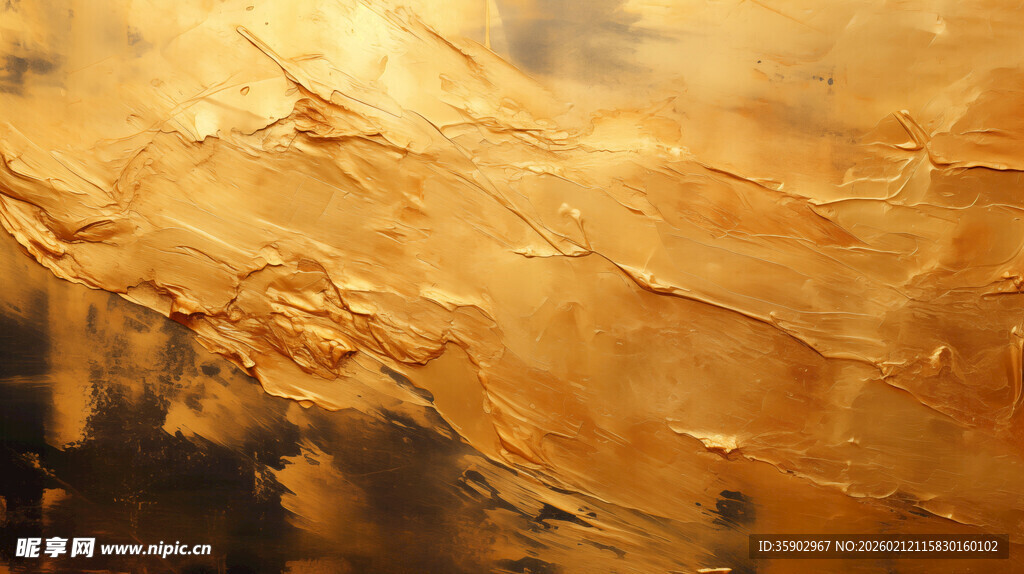 金黄纹理抽象艺术画面