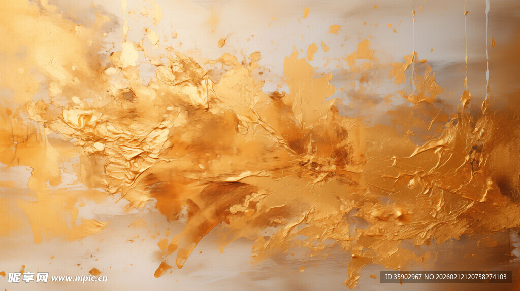 金色水花飞溅瞬间