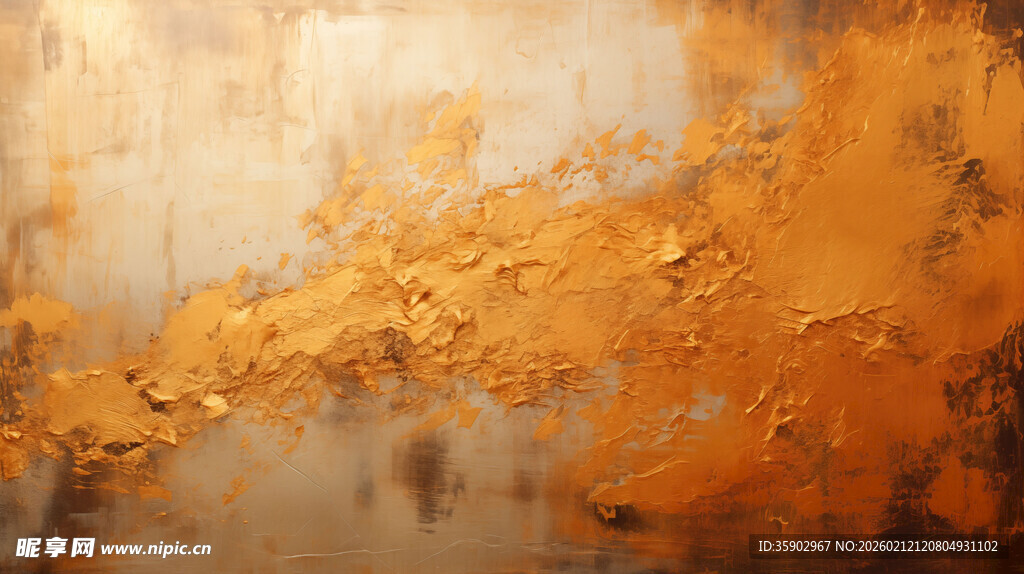 斑驳橙黄墙面纹理特写
