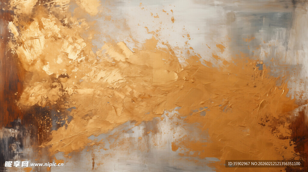 金色抽象纹理绘画背景