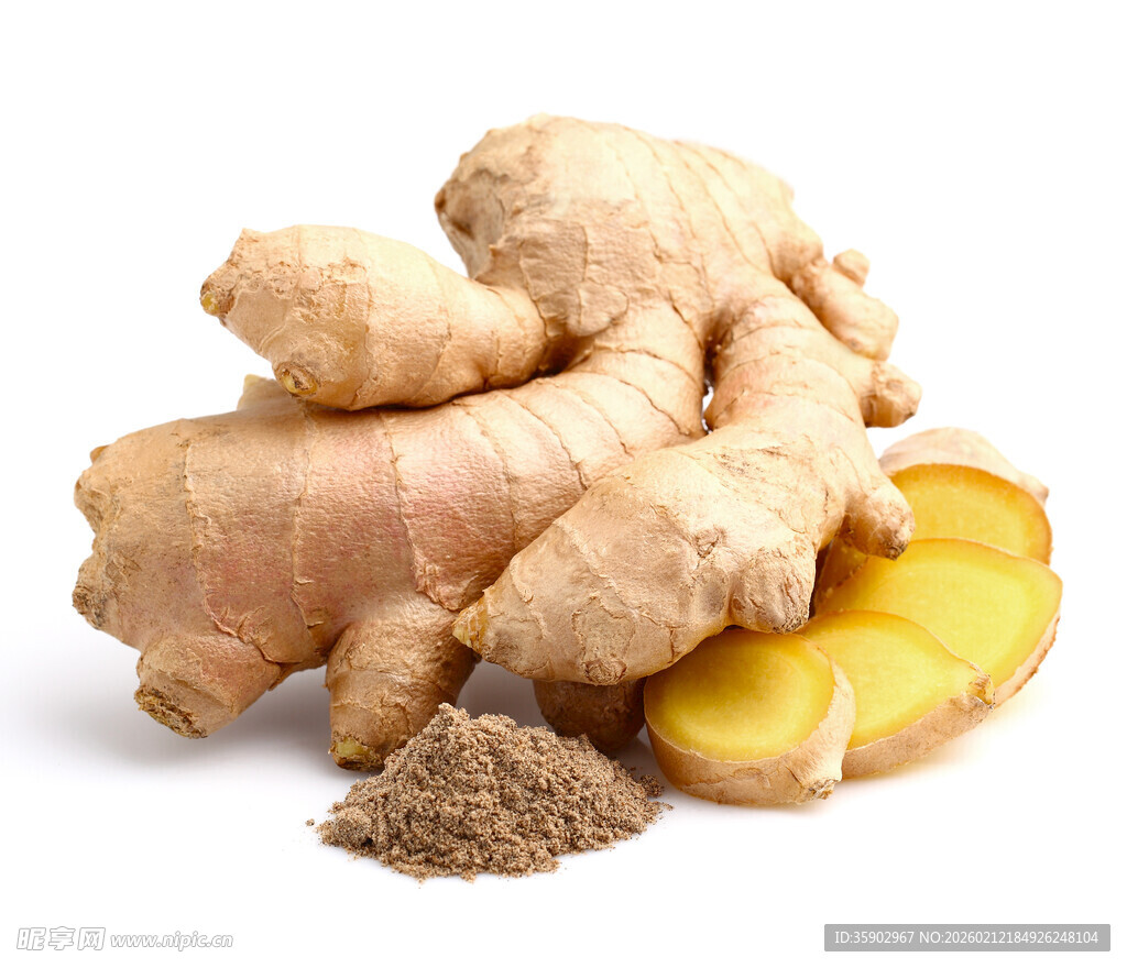 新鲜生姜及其粉末展示
