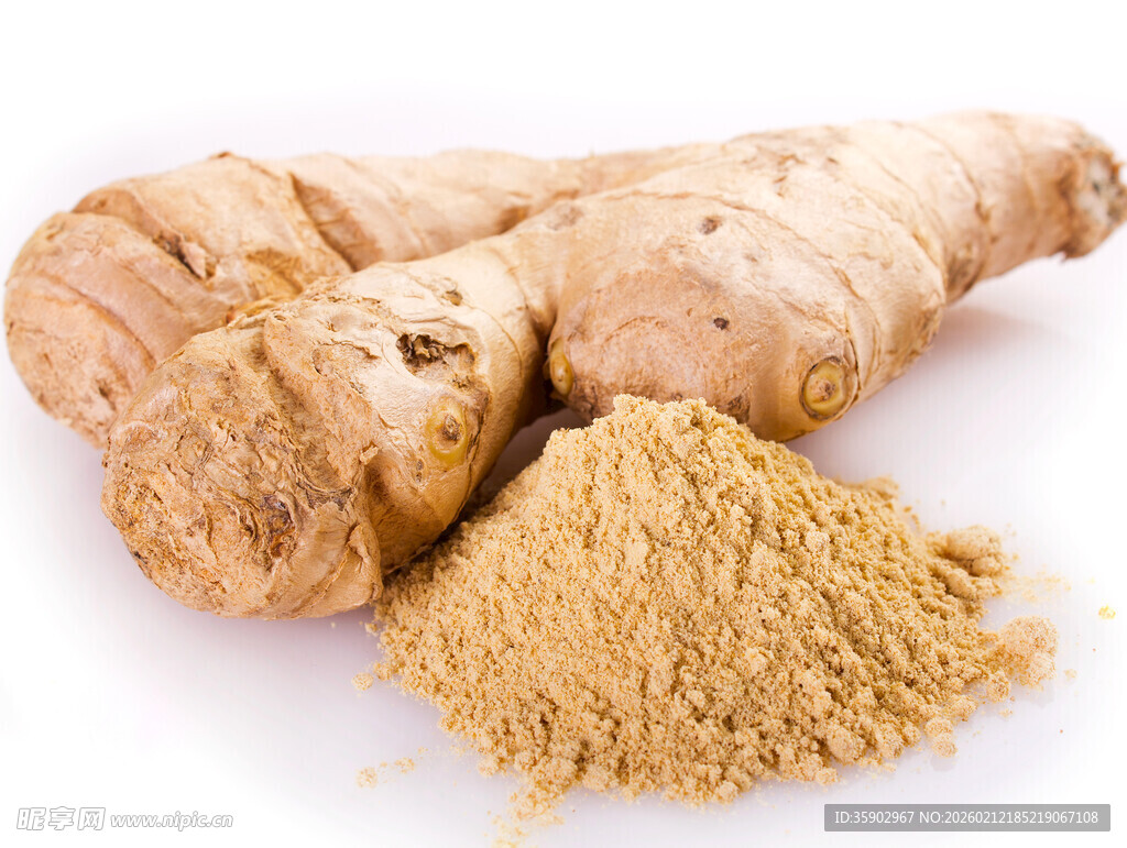 生姜及姜粉特写