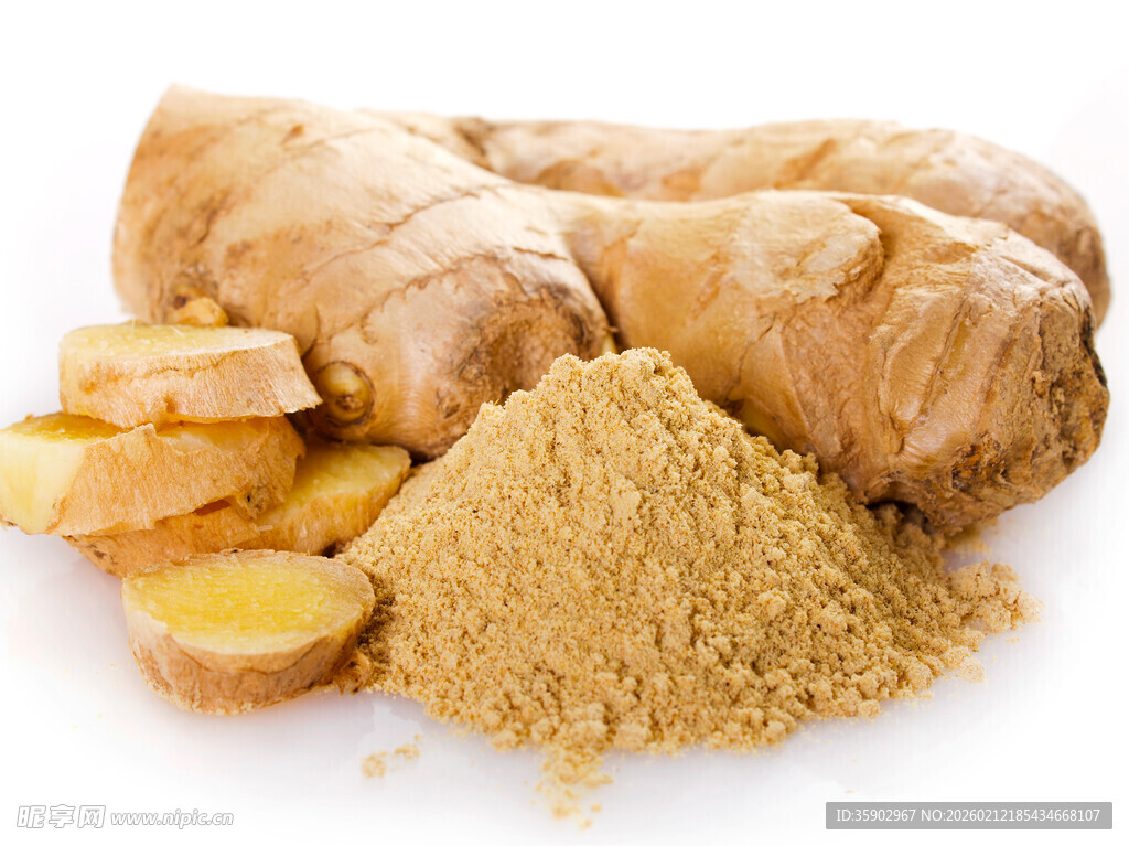 生姜及姜粉特写