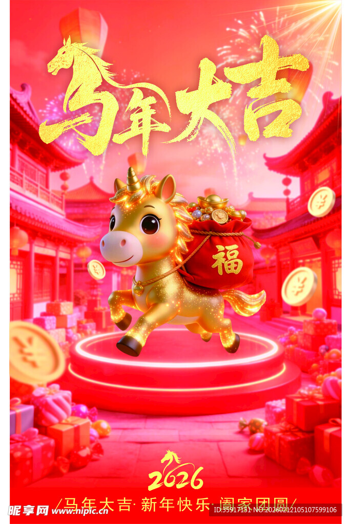 马年喜庆贺岁图