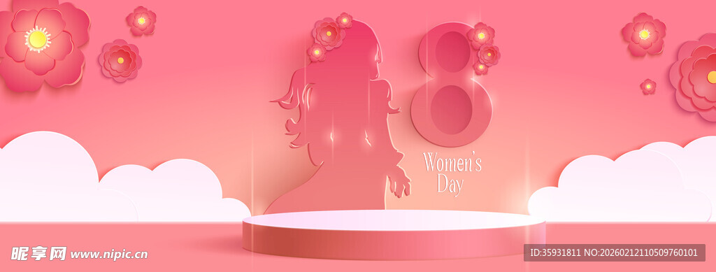 妇女节促销背景