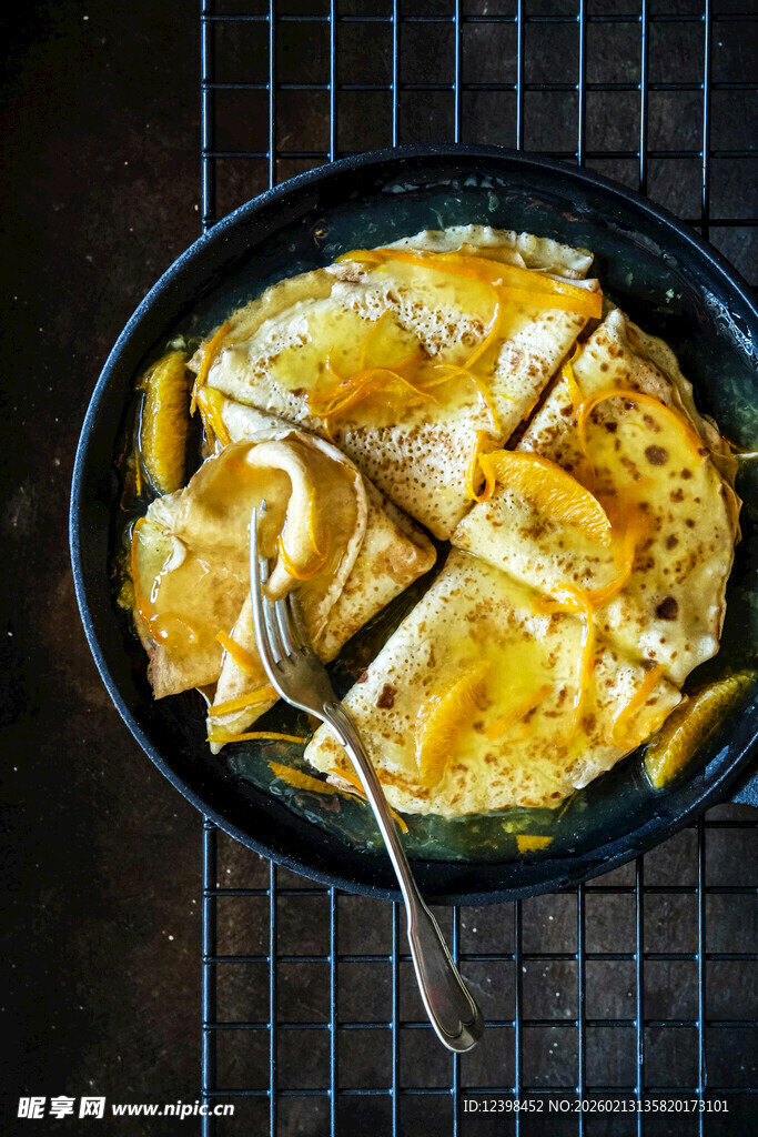 美味香蕉煎饼切片