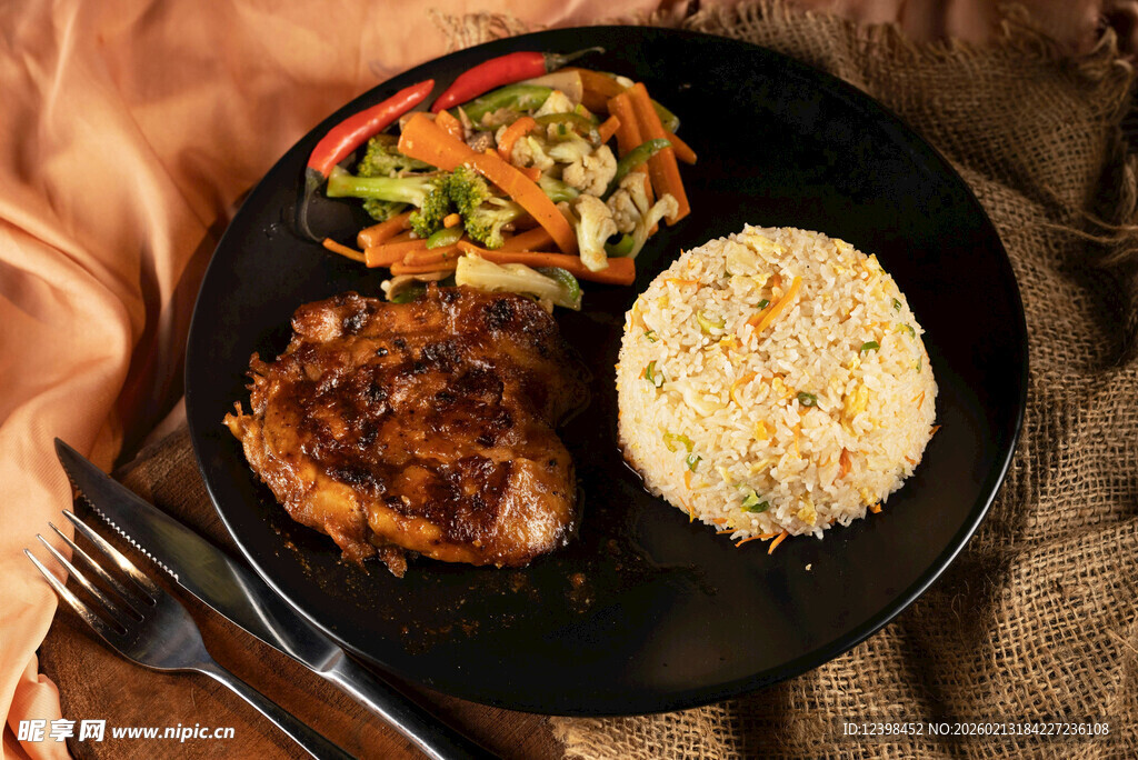 美味牛排套餐摆拍