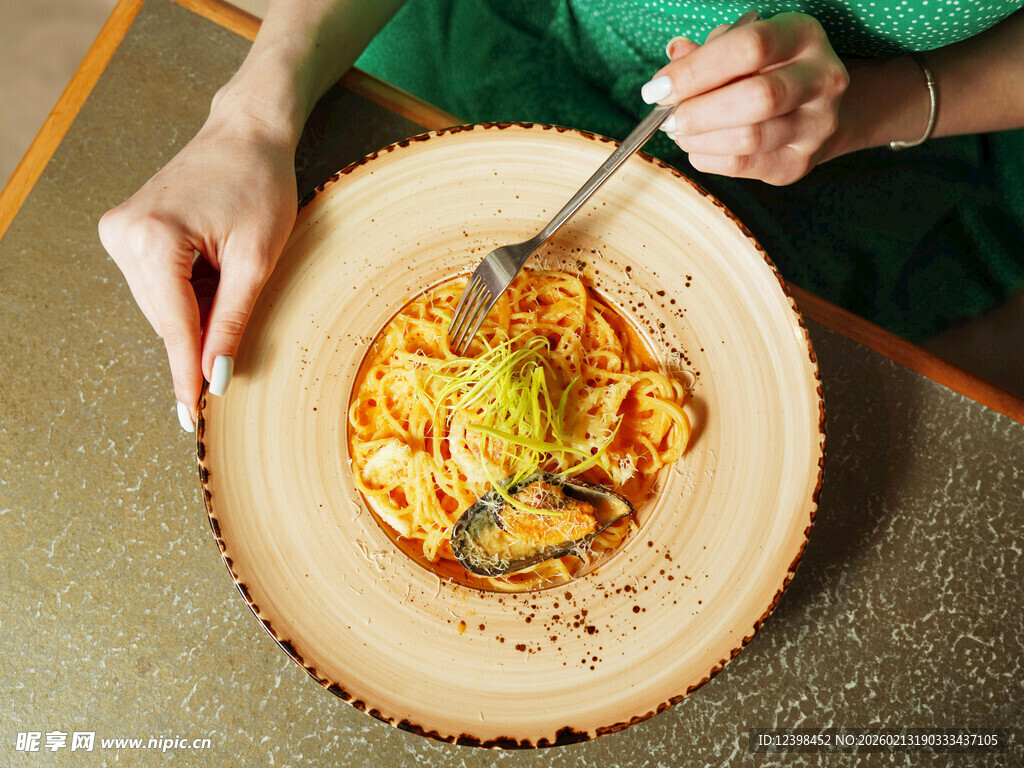 美味意面待享用