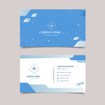 蓝色简约名片