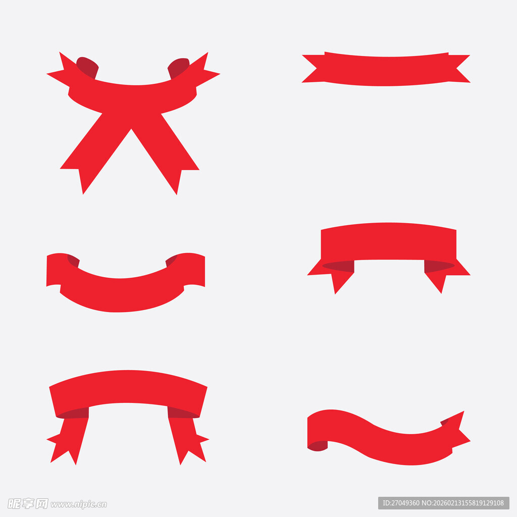 红色丝带图案