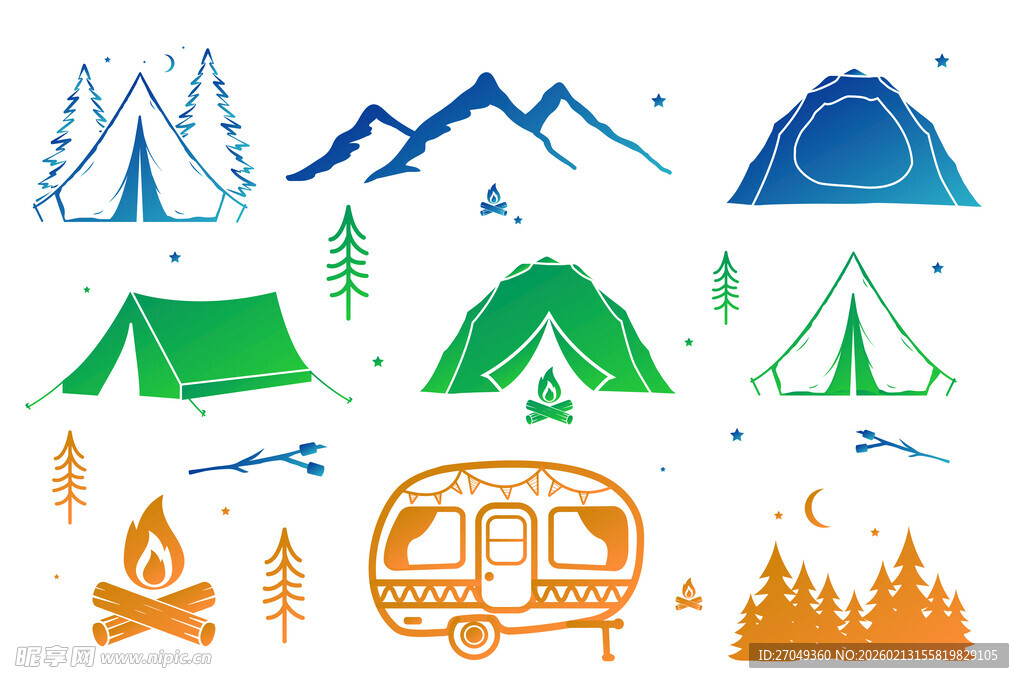 露营图案
