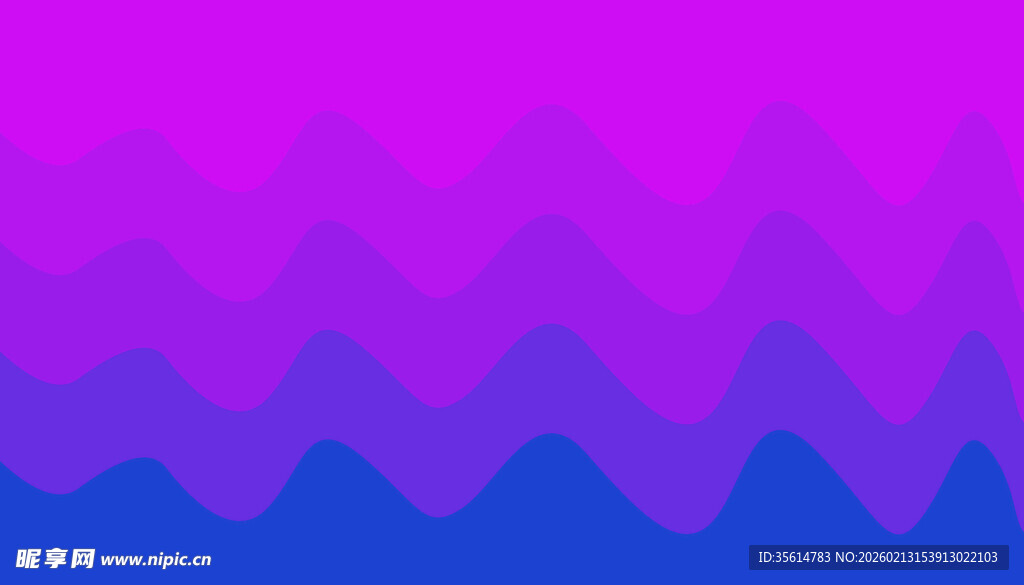 几何渐变波浪背景