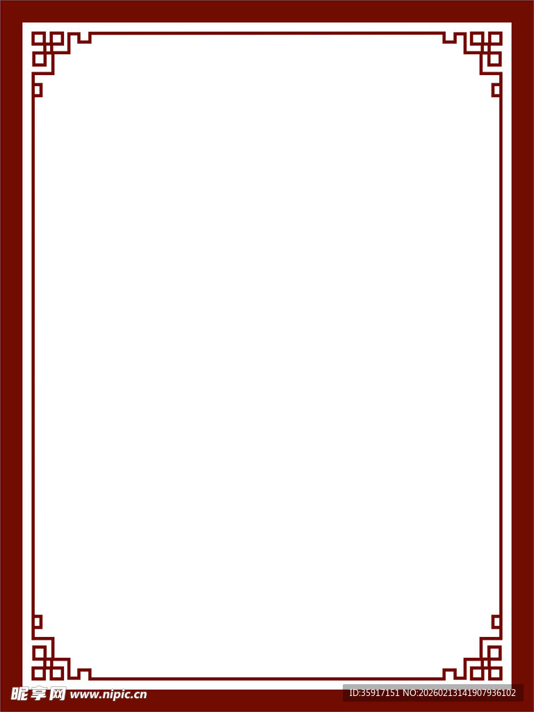 中式古典边框空白背景图
