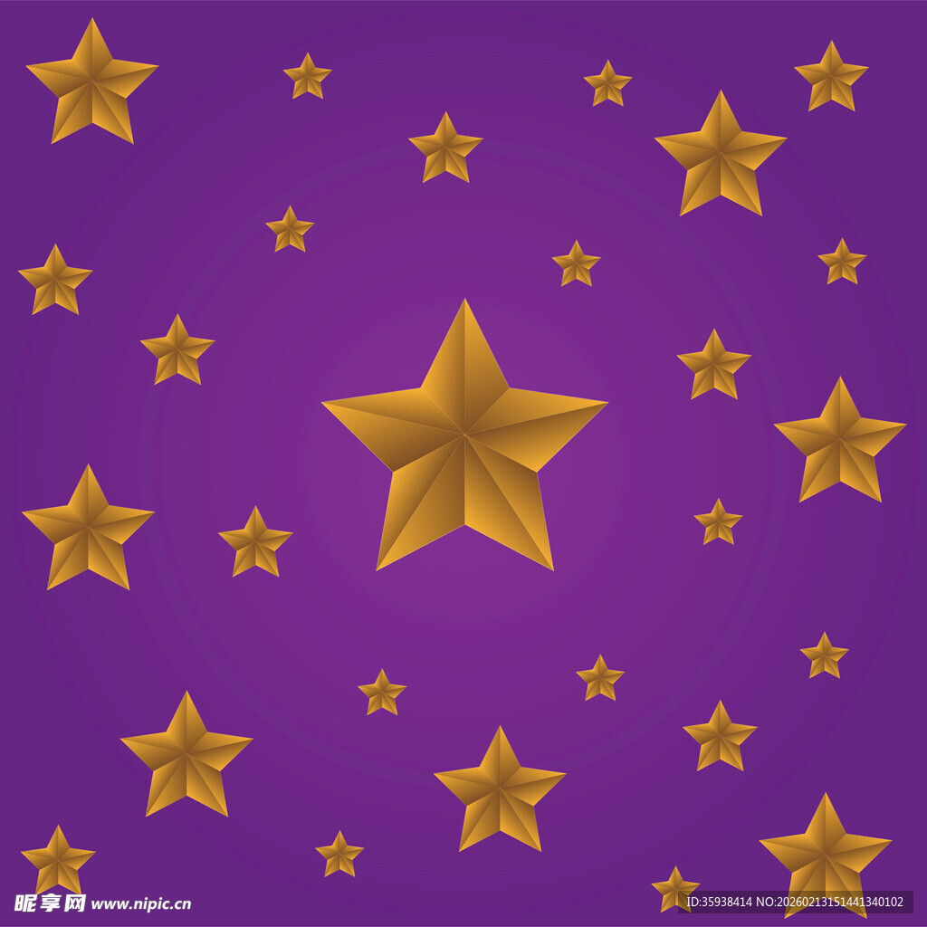 金色星星图案