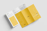 黄色折页宣传册宣传单彩样机展示