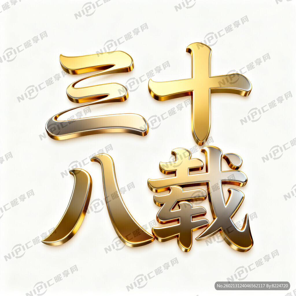 三十八载 艺术字