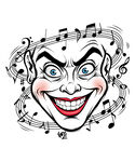 小丑头像与音乐元素
