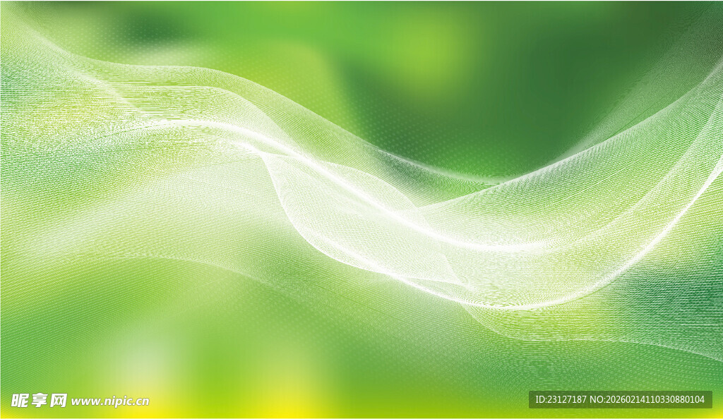 绿色梦幻线条背景