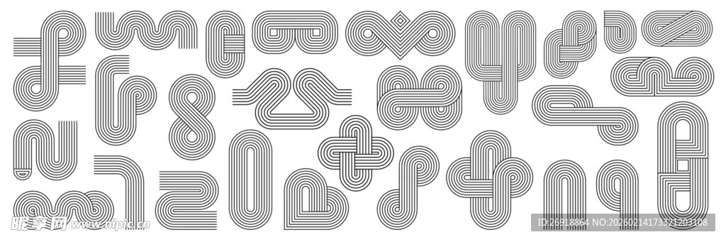 几何曲线图案