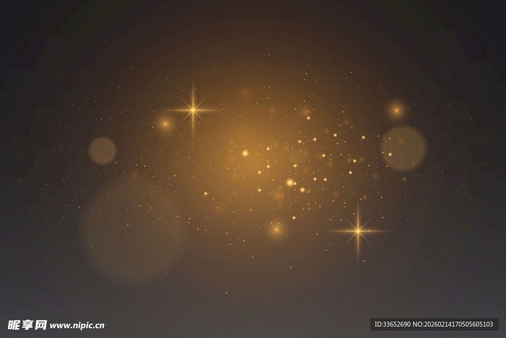 梦幻金色星光背景