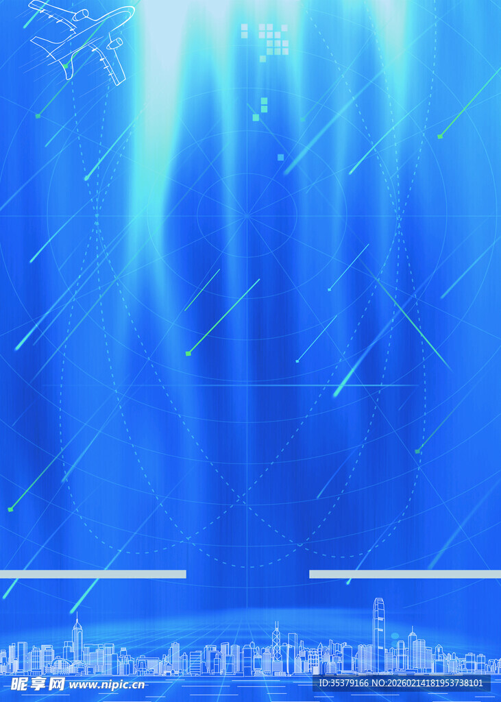 蓝色渐变科技感背景图案