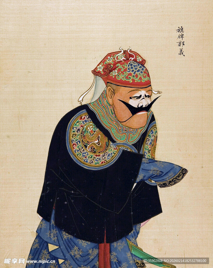 古代武将扮相人物画像