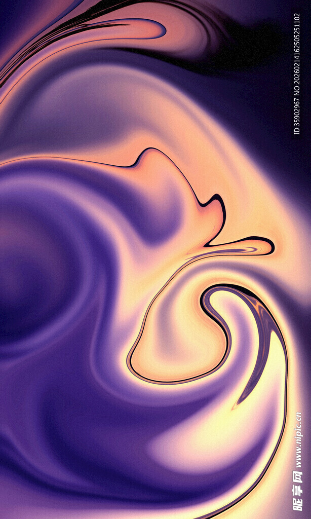 梦幻紫色抽象流动图案