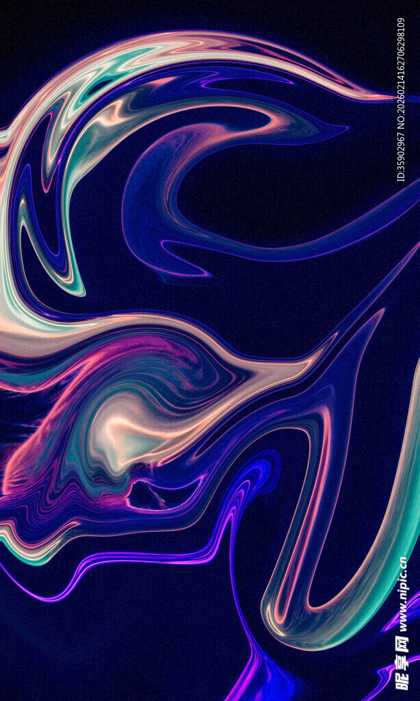 梦幻炫彩抽象流体艺术图案