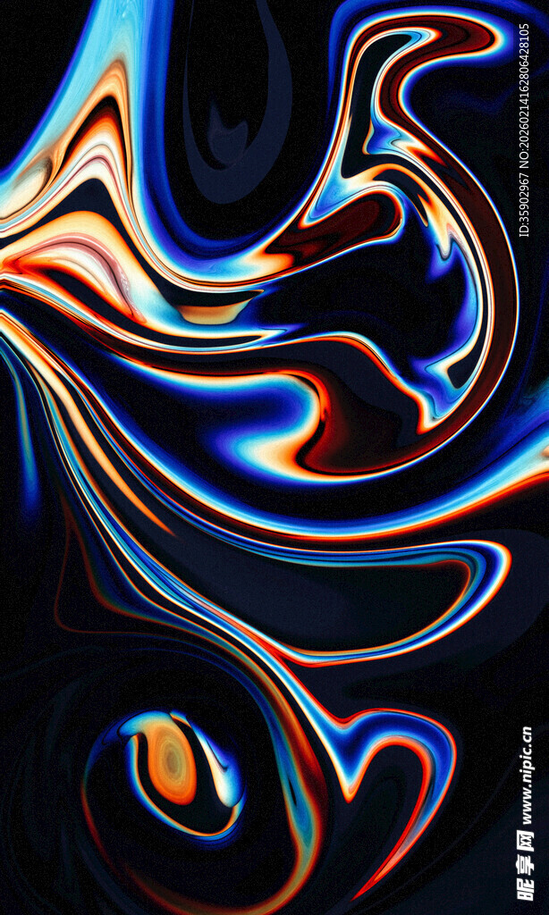 炫彩抽象流体图案