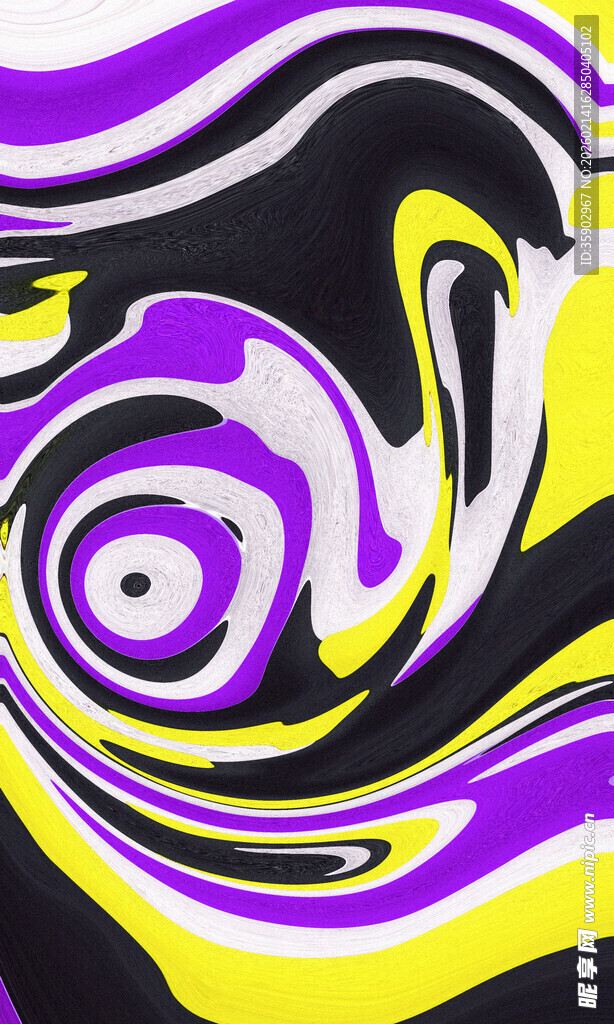 抽象动感色彩漩涡图案