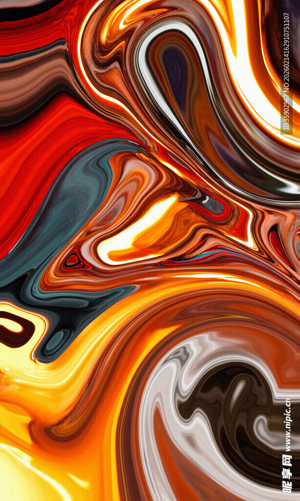 抽象多彩流动艺术图案