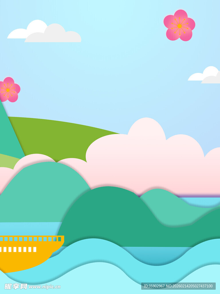 春日山水间的浪漫风景