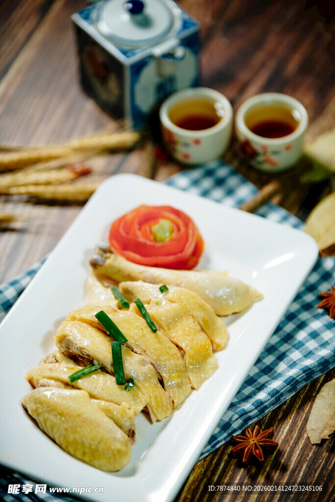 美味白切鸡 佐以精致摆盘