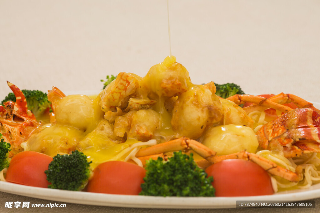 美味芝士虾仁拼盘