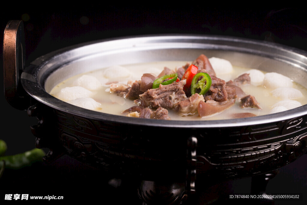 砂锅牛肉丸汤